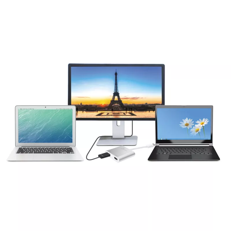 j5create JUA365 USB™ 3.0 uz diviem HDMI vairāku monitoru adapteris, sudraba