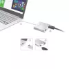j5create JUA365 USB™ 3.0 uz diviem HDMI vairāku monitoru adapteris, sudraba
