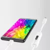 j5create JUCP14 USB-C™ 2.0 uz USB-C™ kabelis ar OLED dinamisko jaudas mērītāju, balts, 1,2 m