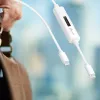 j5create JUCP14 USB-C™ 2.0 uz USB-C™ kabelis ar OLED dinamisko jaudas mērītāju, balts, 1,2 m