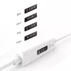 j5create JUCP14 USB-C™ 2.0 uz USB-C™ kabelis ar OLED dinamisko jaudas mērītāju, balts, 1,2 m