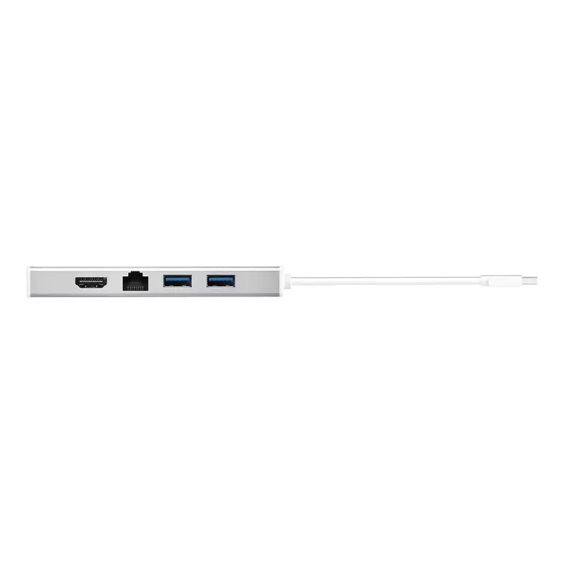 j5create JUD380 USB™ 3.0 Mini dokstacija, 1x HDMI ports un 3x USB porti, sudraba