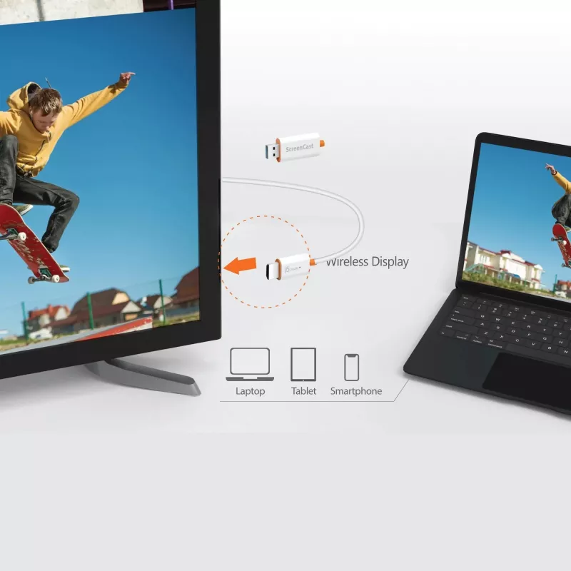 AV uztvērējs j5create JVAW56 bezvadu displeja adapteris 1080p