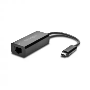 Kensington CA1100E USB-C–Ethernet adapteris, vadu, USB Type-C, Ethernet, 1000 Mbit/s, melns
