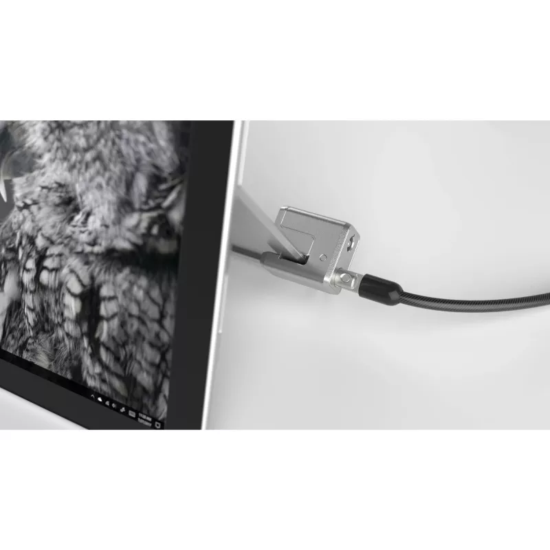 Kensington bloķējams kabeļa slēdzene Surface Pro un Surface Go, 1,8 m, Kensington, Atslēga, Oglekļa tērauds, Melna, Sudraba