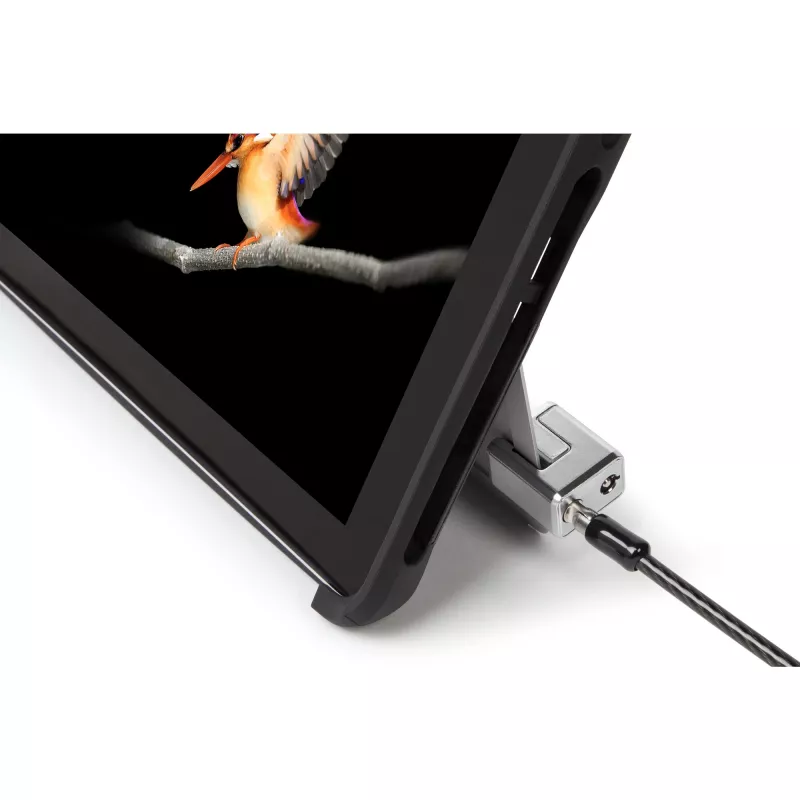 Kensington bloķējams kabeļa slēdzene Surface Pro un Surface Go, 1,8 m, Kensington, Atslēga, Oglekļa tērauds, Melna, Sudraba