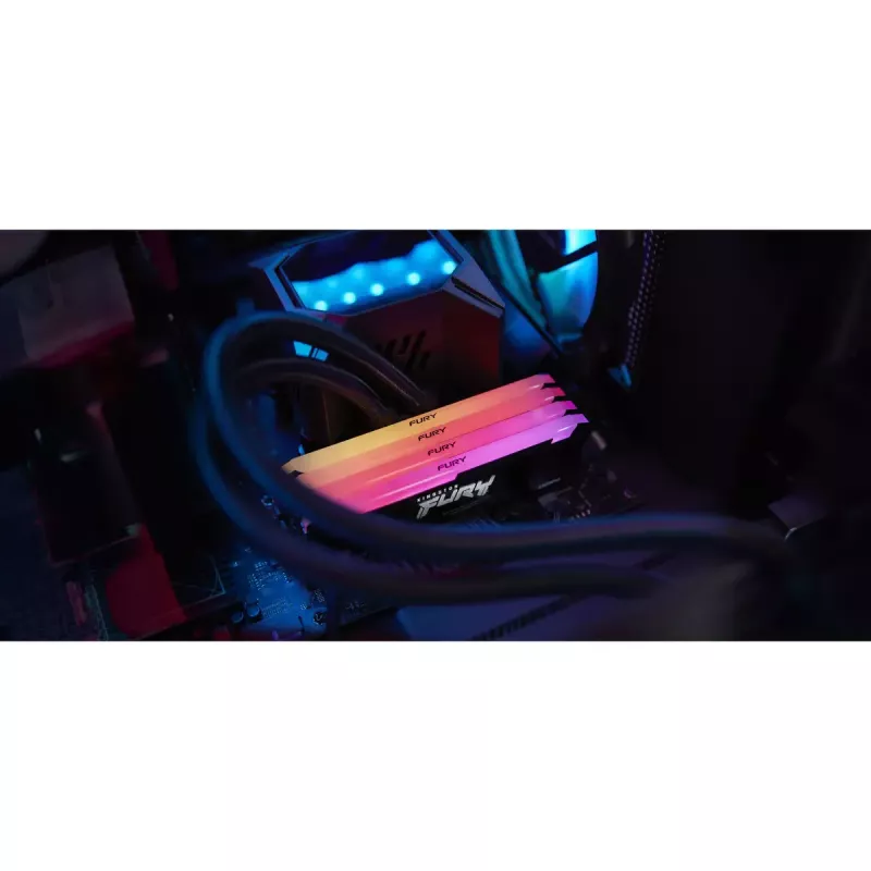 Kingston Technology FURY Beast 128GB 3600MT/s DDR4 CL18 DIMM (4 gab. komplekts) RGB