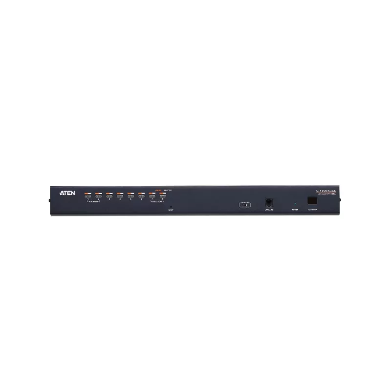 ATEN 8-Port Cat 5e/6 KVM Switch, 1920 x 1200 pikseļi, Ethernet LAN, WUXGA, 5.1 W, Melns