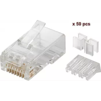 Microconnect KON503-50 vadu savienotājs RJ45 Caurspīdīgs