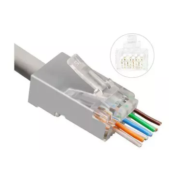 Microconnect KON512-50EZ vadu savienotājs RJ45 Sudraba