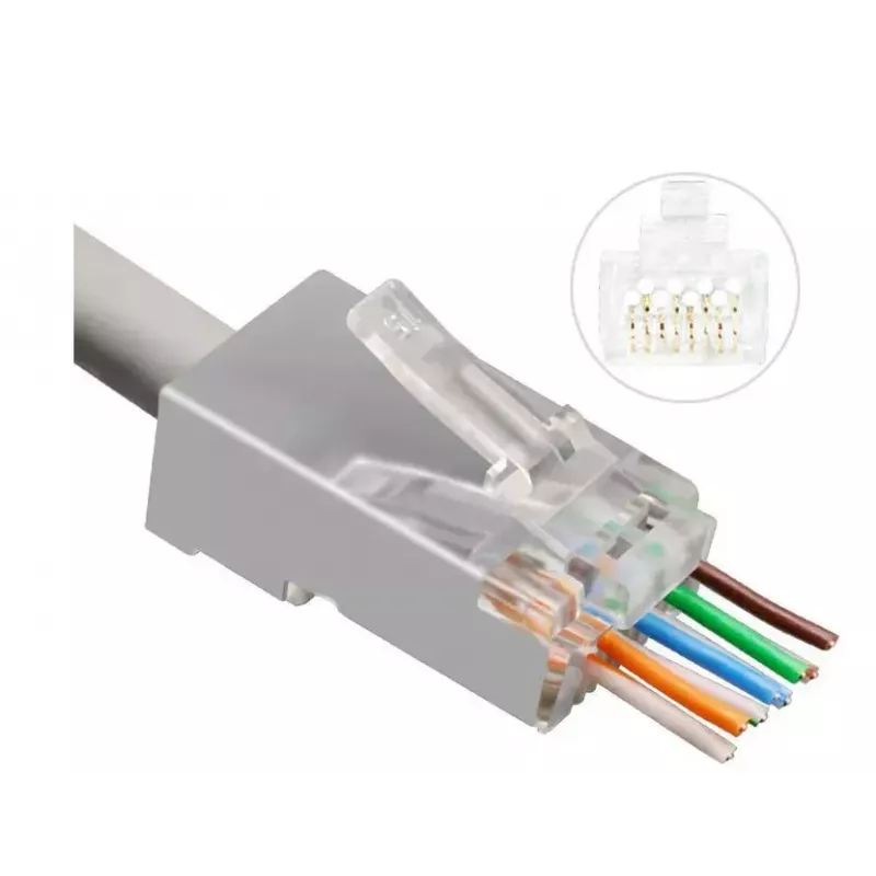 Microconnect KON512-50EZ vadu savienotājs RJ45 Sudraba