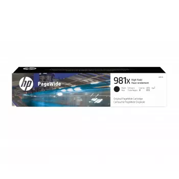 HP 981X augstas ietilpības melns oriģinālais PageWide kārtridžs