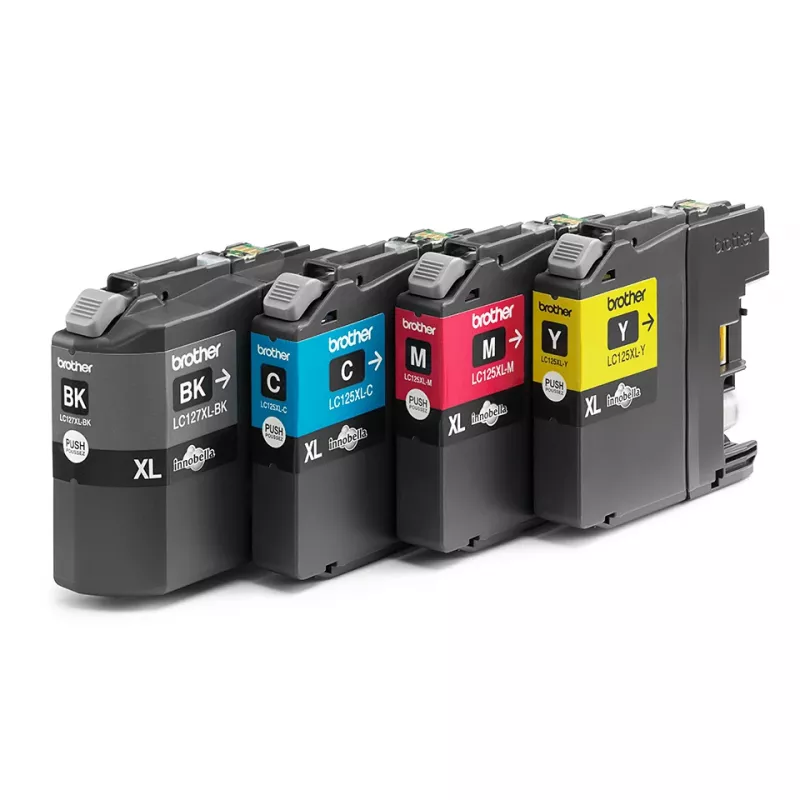 Brother LC-127XLVALBPDR tintas kasetne 4 gab. Oriģināla melna, ciāna, fuksīna, dzeltena