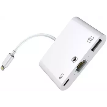 Microconnect LIGHT-HUB2 klēpjdatora dokstacija / portu replikators Lightning balta