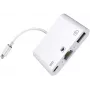 Microconnect LIGHT-HUB2 klēpjdatora dokstacija / portu replikators Lightning balta