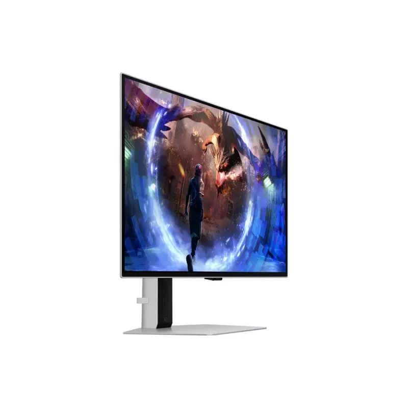 27 collu OLED monitors Samsung G60SD LS27DG602SUXEN — 2560x1440 QHD, 0,03 ms, 178° skata leņķis, USB 3.2 centrmezgls, VESA, sudraba