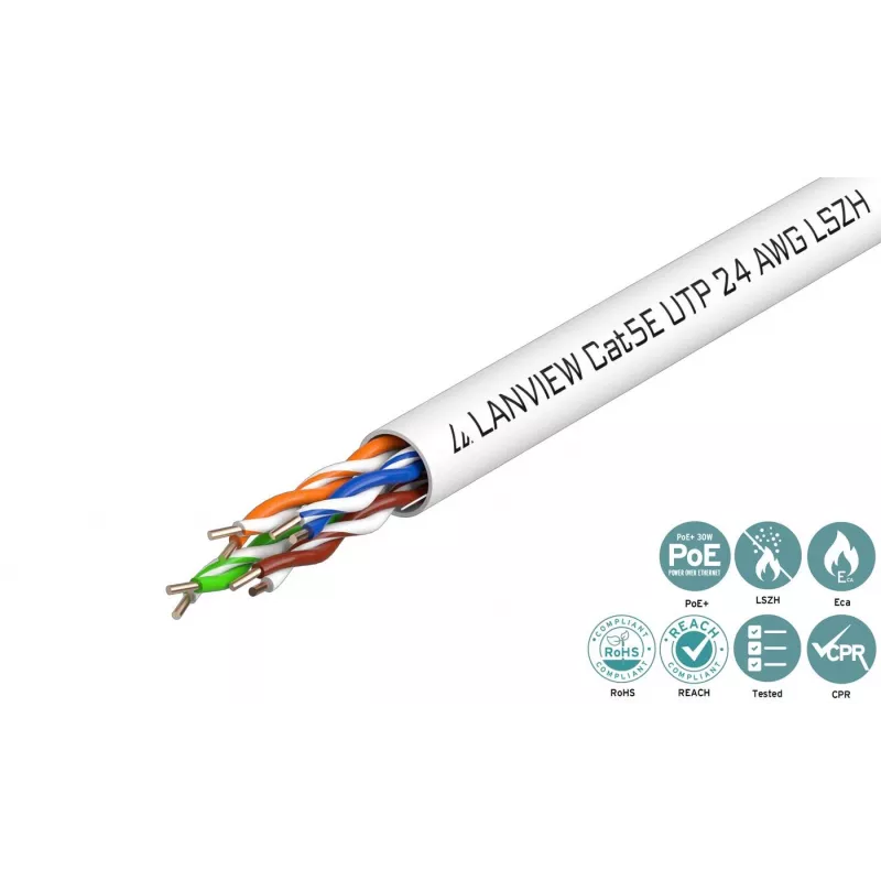 Lanview LVN122014 tīkla kabelis balts 305 m Cat5e U/UTP (UTP)