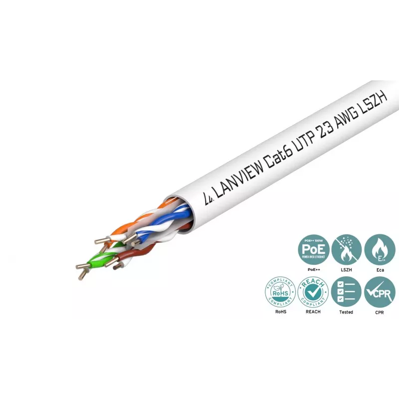 Lanview LVN122112 tīkla kabelis balts 305 m Cat6 U/UTP (UTP)