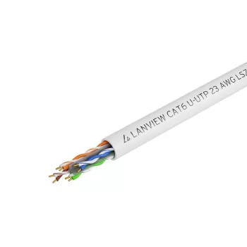 Tīkla kabelis Lanview LVN122114 305 m Cat6 U/UTP 10000 Mbit/s balts
