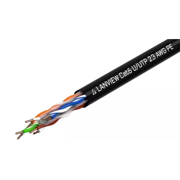 Lanview LVN122151 tīkla kabelis melns 305 m Cat6 U/UTP UTP 10000 Mbit/s