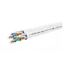 Cat6a U-FTP Dual Network kabelis 4x2xAWG23 LSZH Balts