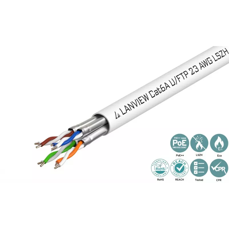 Lanview LVN122430 tīkla kabelis balts 500 m Cat6a U/FTP (STP)