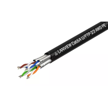 Lanview LVN122445 tīkla kabelis Melns 500 m Cat6a U/UTP (UTP)