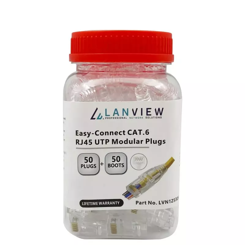 Lanview LVN125305 vadu savienotājs RJ45 Caurspīdīgs