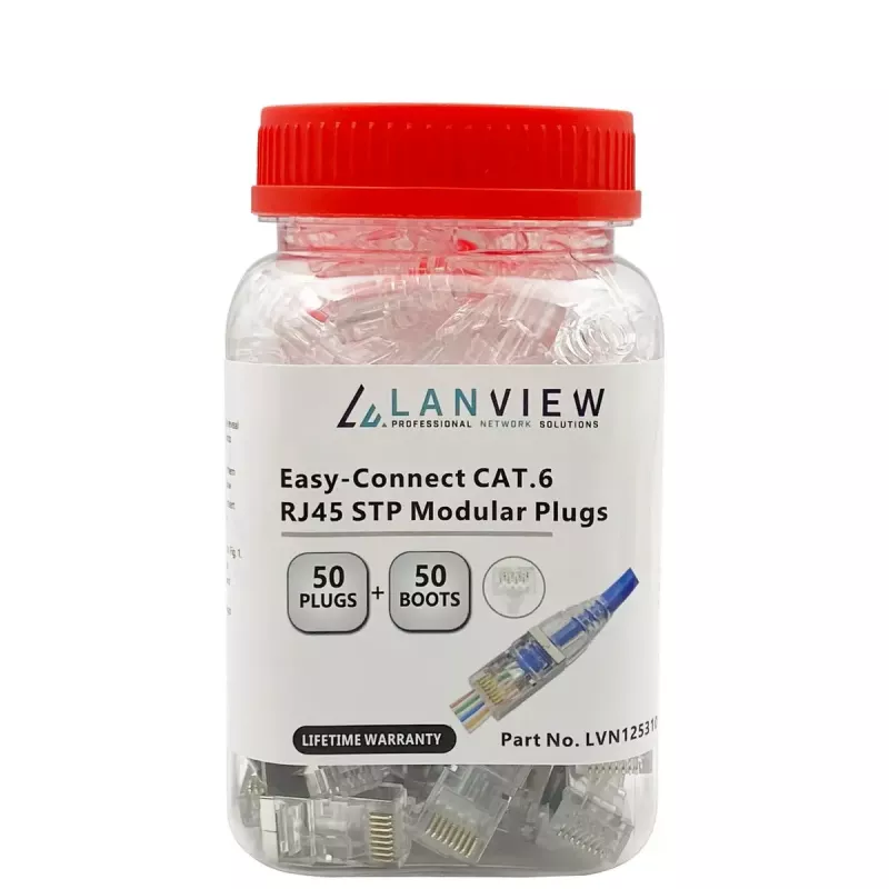 Lanview LVN125310 vadu savienotājs RJ45 Caurspīdīgs