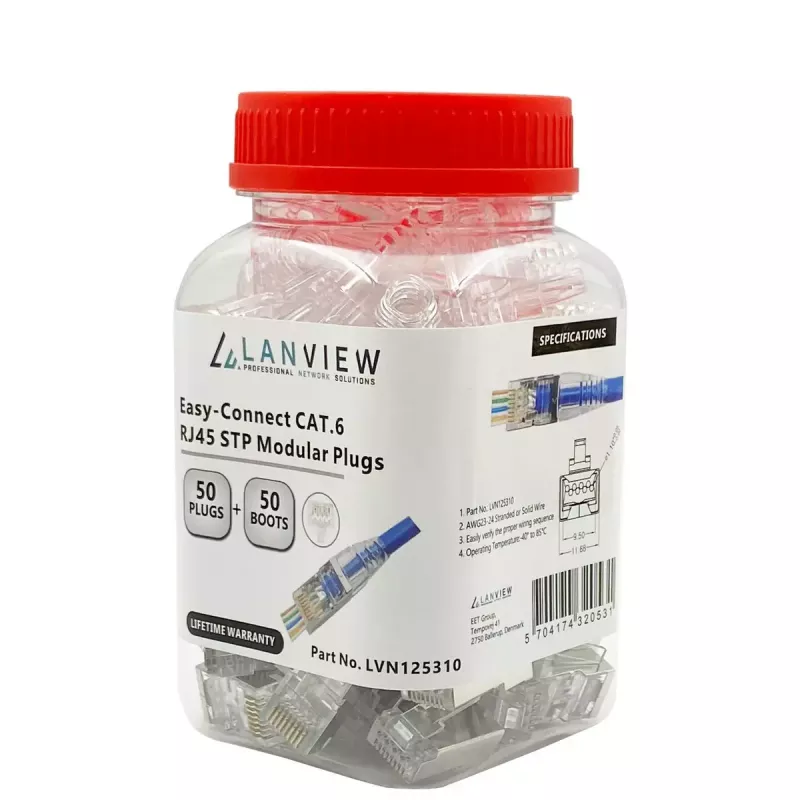 Lanview LVN125310 vadu savienotājs RJ45 Caurspīdīgs