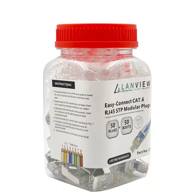 Lanview LVN125310 vadu savienotājs RJ45 Caurspīdīgs
