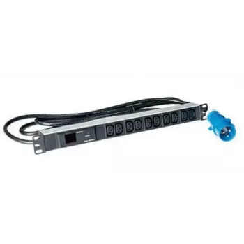 Lanview LVR261877 strāvas sadales bloks (PDU) 10 AC kontaktligzdas 1U Melns