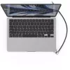 Compulocks Ledge MacBook Air 13 inch M2 un M3 ar atslēdzošu slēdzeni, sudraba