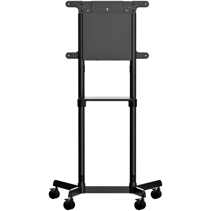 StarTech.com Mobilais televizora ratiņi – Pārnēsājams ritošs TV statīvs 37-70 collu VESA displejiem (154 mārciņas/70 kg) – TV statīvs ar plauktu un glabāšanas nodalījumu – Pagriežams/sasverams displejs – Universāls TV stiprinājums uz riteņiem