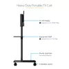 StarTech.com Mobilais televizora ratiņi – Pārnēsājams ritošs TV statīvs 37-70 collu VESA displejiem (154 mārciņas/70 kg) – TV statīvs ar plauktu un glabāšanas nodalījumu – Pagriežams/sasverams displejs – Universāls TV stiprinājums uz riteņiem