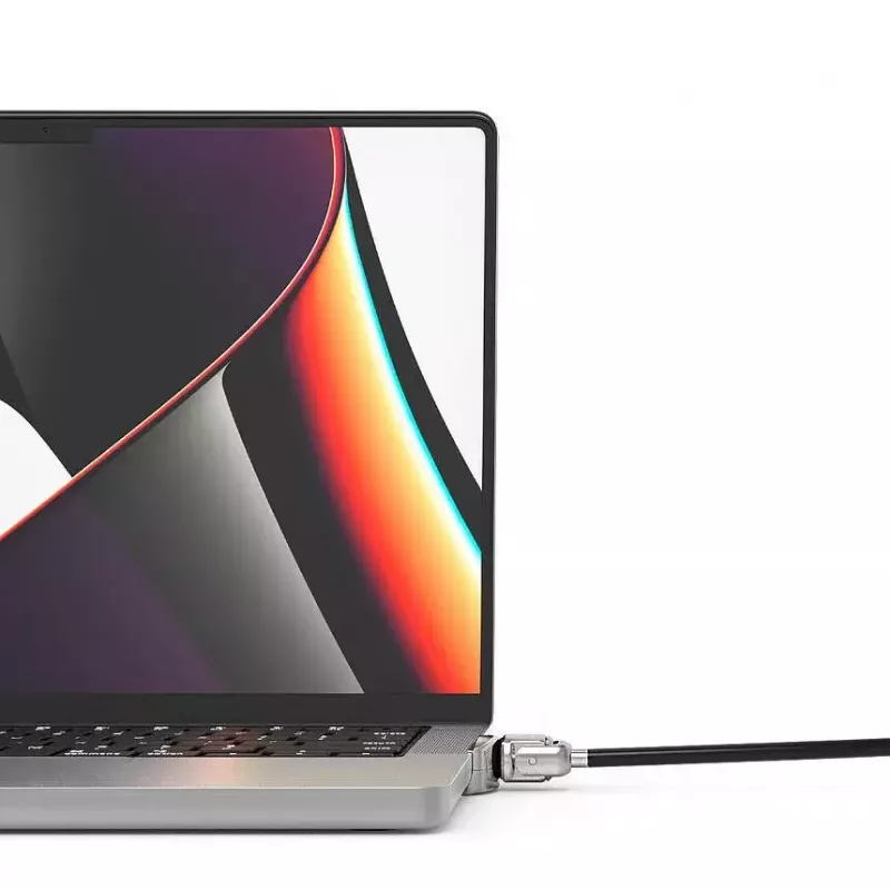 Compulocks Ledge Lock Adapter MacBook Pro 14 collu M1 M2 M3 ar atslēgas kabeļa slēdzeni, sudraba krāsā