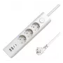 Microconnect 3 virzienu USB Schuko strāvas sadalītājs 1,5 m, balts, 3 maiņstrāvas rozetes, 230 V