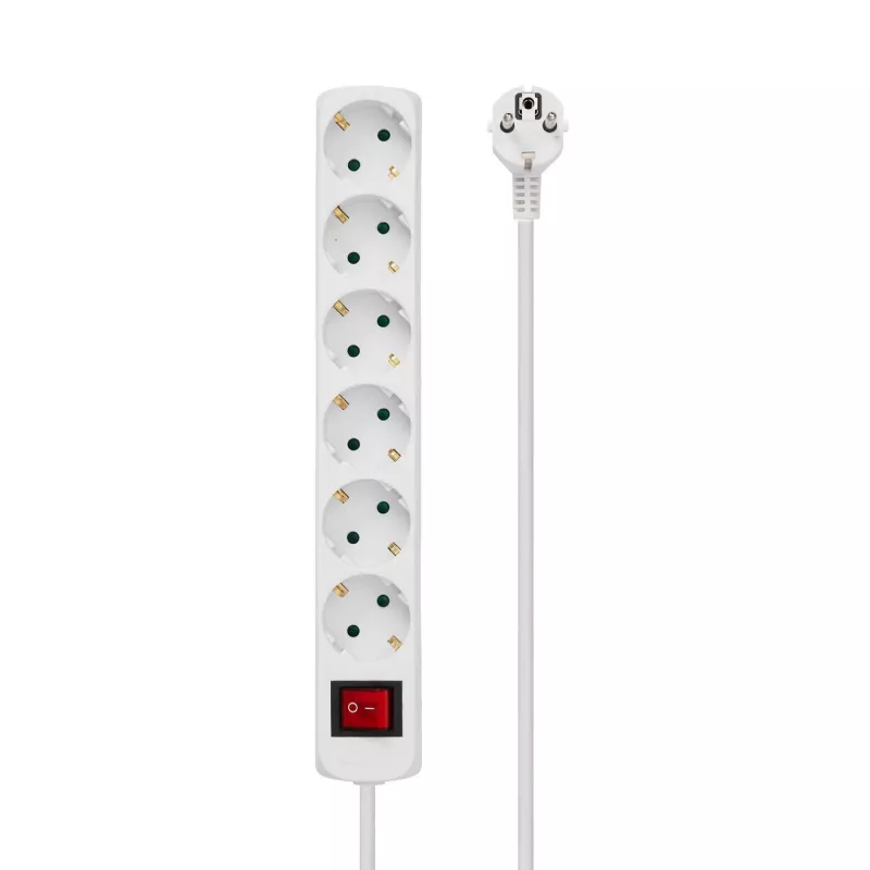 Microconnect MC-GRU00615WS pagarinātājs 1,5 m 6 kontaktligzdas Balts
