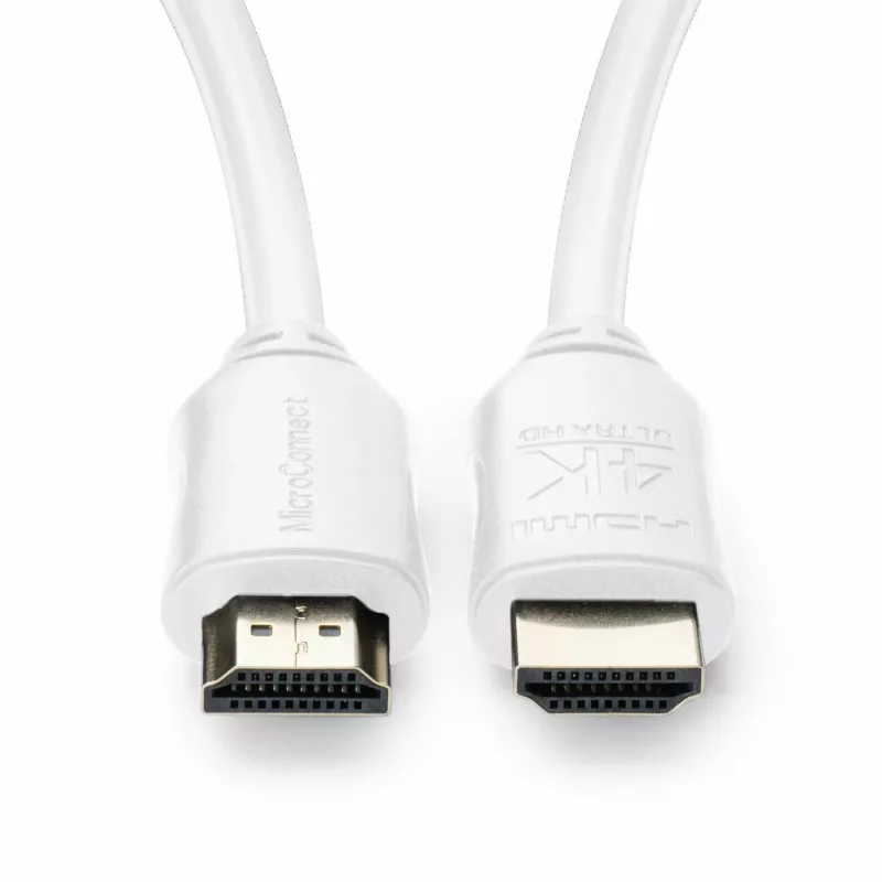 HDMI kabelis Microconnect MC-HDM19192V2.0WH 2m 18Gbit/s Balts