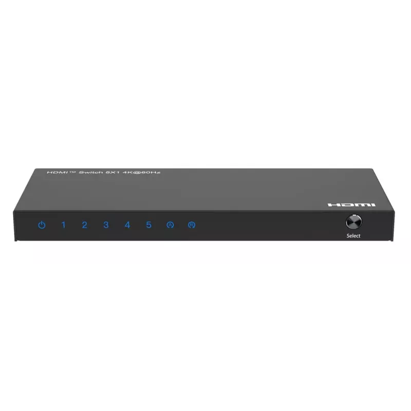 Video slēdzis MicroConnect MC-HDMISWITCH0501-4K 4K 60Hz Metāls Melns