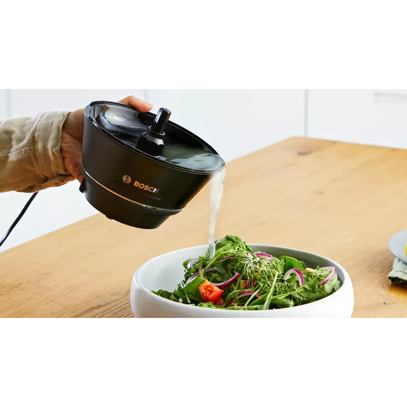 Citrus spiede Bosch MCP72GPB — elektriskā citrusaugļu spiede, nerūsējošais tērauds, 1 L sulas trauks, melna