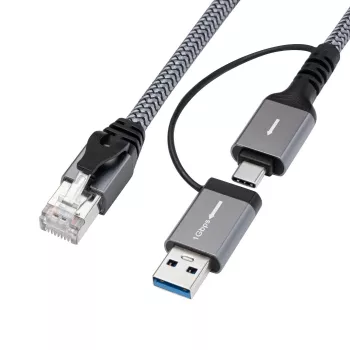 Microconnect CAT6 FTP uz USB A-C adaptera kabelis, 1 metrs