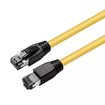 Microconnect MC-SFTP80025Y tīkla kabelis dzeltens 0.25 m Cat8.1 S/FTP (S-STP)