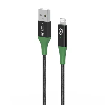 Microconnect MC-SMART USB A-L-2 zibens kabelis 2 m melns, zaļš