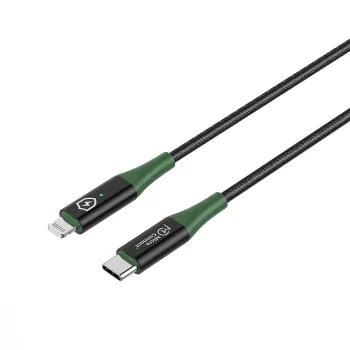 Microconnect MC-SMART USB C-L-2 lightning kabelis 2 m Melns, Zaļš