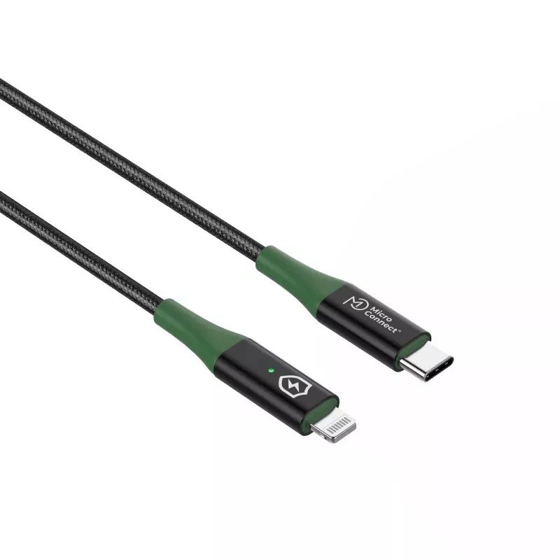 Microconnect MC-SMART USB C-L-2 lightning kabelis 2 m Melns, Zaļš
