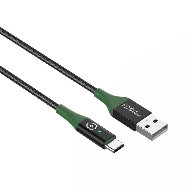 Microconnect MC-SMART USB-A-C-02 USB kabelis USB 2.0 2 m USB A USB C Melns, Zaļš