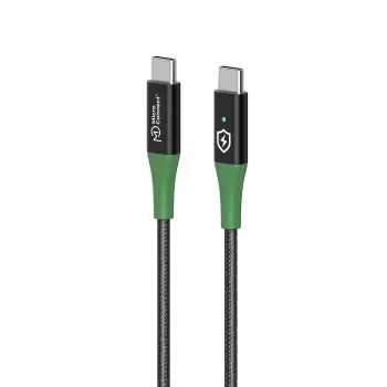 Microconnect MC-SMART USB-C-C-01 USB kabelis USB 2.0 1 m USB C Melns, Zaļš