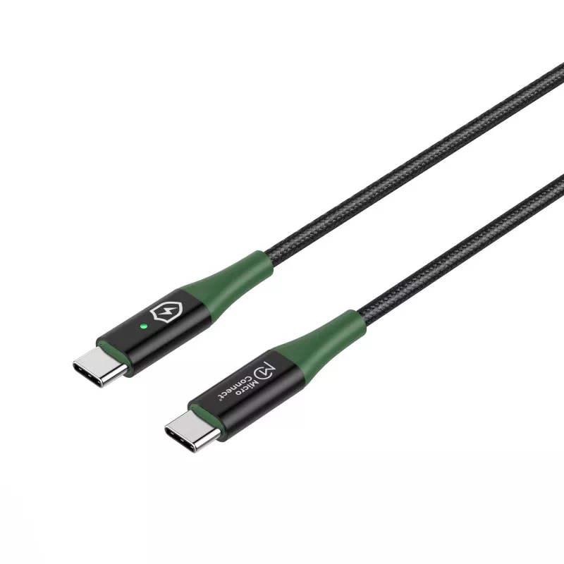 Microconnect MC-SMART USB-C-C-01 USB kabelis USB 2.0 1 m USB C Melns, Zaļš