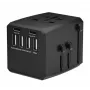 Microconnect MC-TRAVELADAPTER1 elektrības kontaktdakša, melna, 138 g